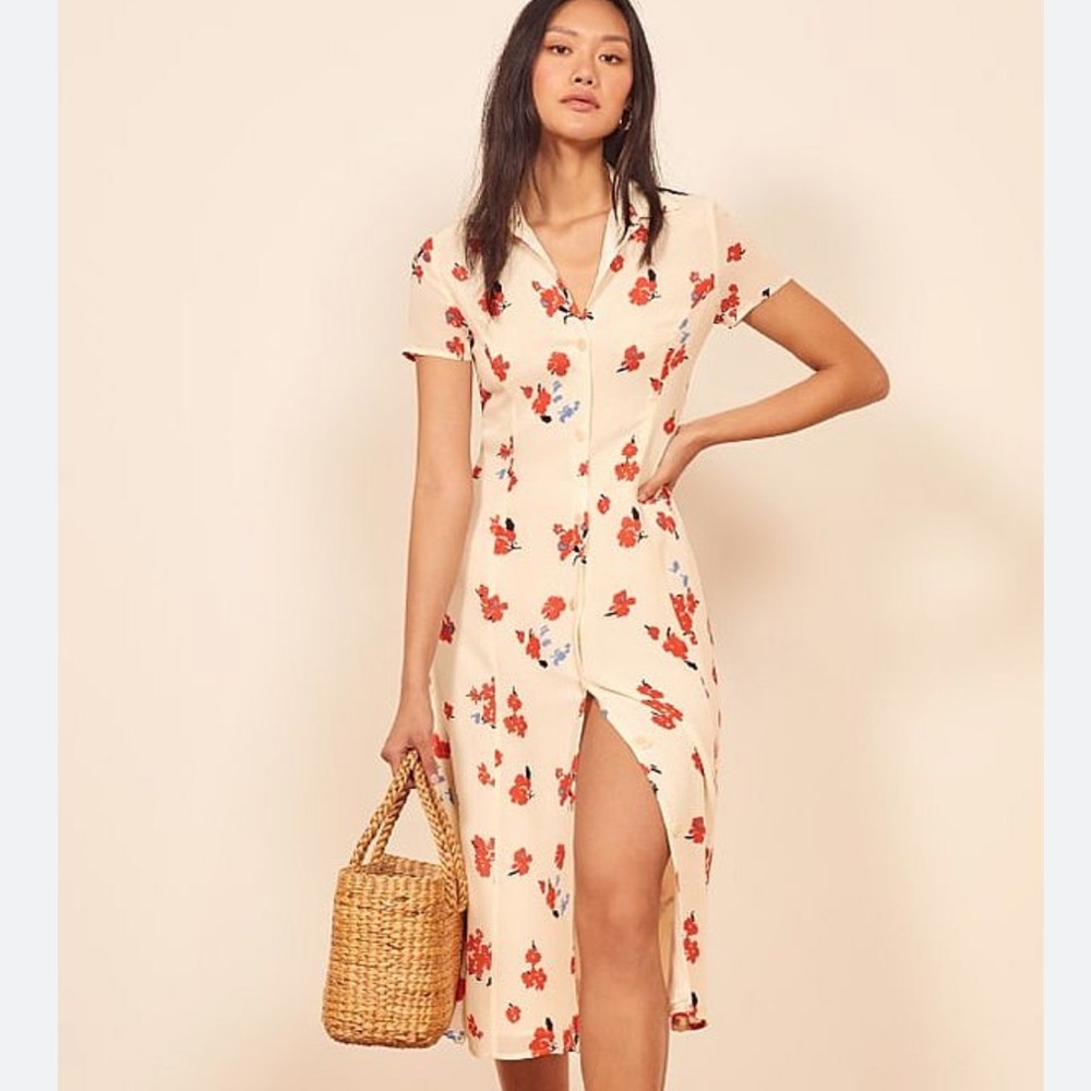 [SOLD] Reformation Sheila button down midi dress